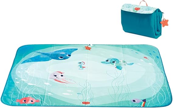 Tiny Love Outdoor Picnic Mat, XL Space Offers Plenty of Room for Play and bonding, Treasure The Ocean