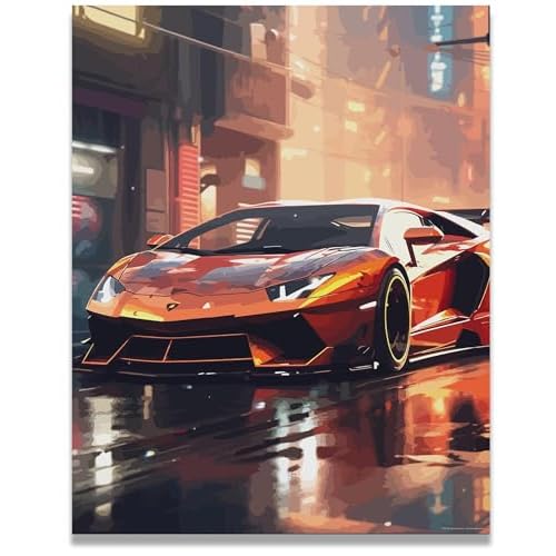 Inspirational Wall Art Co. - Sleek | Lamborghini Aventador Poster - Car Posters for Boys Room - Car Wall Decor - Car Room Decor - Car Posters for Men | 11x14 Inches Unframed