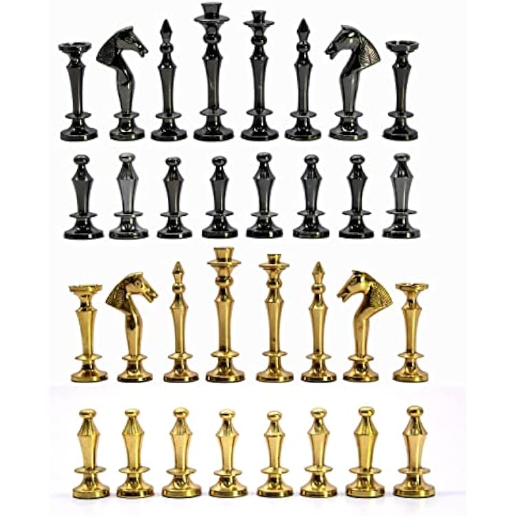 StonKraft 2.75 King Height - Collector Edition Brass Chess Pieces Pawn Chessmen Figure Figurine Pieces Coins - Appropriate Wooden & Stone Chess Boards Available Separately by StonKraft Brand