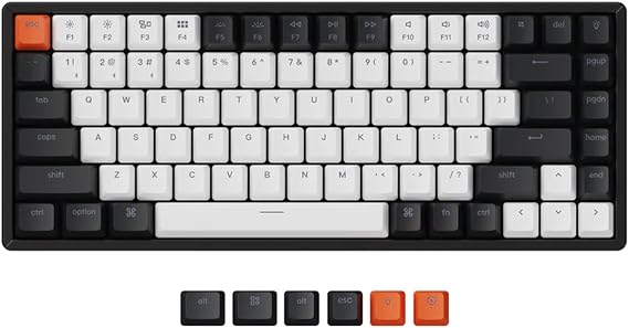 Keychron K2 Version2 Hot-Swap Compatible Wireless Mechanical Gaming Keyboard with 84 Keys, US Layout, RGB Light, Aluminum Frame, Double Shotkey Cap, Gateron G Pro Mechanical Switch, Wired Wireless