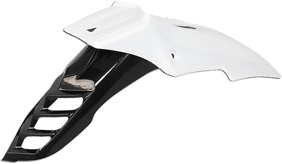 Motorcycle Fender Universal Supermoto Motocross Front Black Mudguard Fit for Suzuki Fit for Kawasaki DRZ RMZ XT TW Bike(Black White)