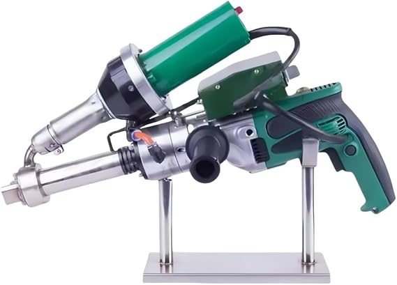 1600W Hand Extrusion Welder Gun Plastic Handheld Extruder Welding Gun Dual Heating System PP HDPE LDPE Pipe Welding Machine (110V Extruder)