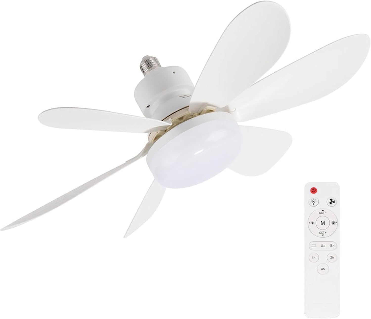 Led Işıklı Tavan Vantilatörü, 3 Renk Işık Modu ve 3 Kademe Hız Ayarı, Ayarlanabilir Parlaklık, Uzaktan Kumandalı, Zamanlayıcılı Kapanma, 52 Cm Genişlik, Ev Ofis Bahçe Balkon İçin Tavan Vantilatörü [Enerji Sınıfı A]