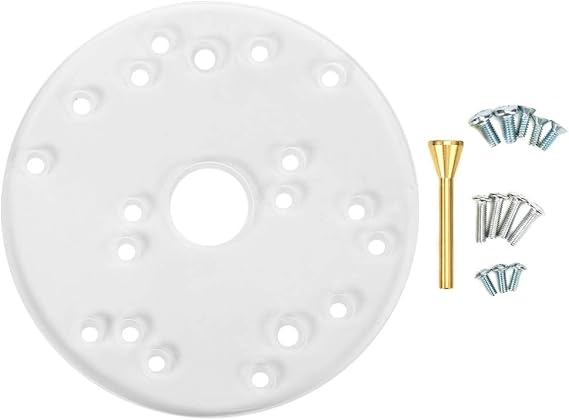 Universal Router Base Plate Kit, Acrylic Base Plate with Brass Centering Pin Screws for Trim Routers Woodworking, Power Routers