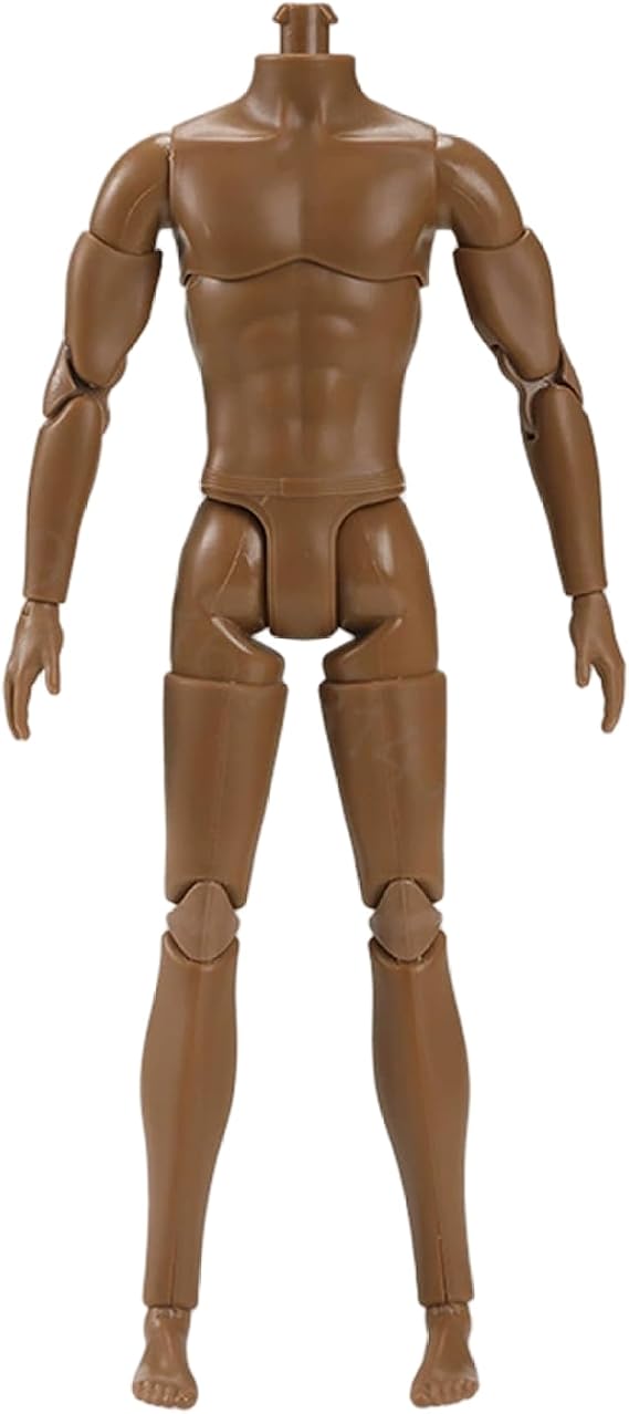 Action Figure, Multi Jointed Movable Male Muscular Action Figure Body for Display Doll Collection, Brown