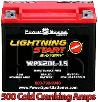 Harley FXD Dyna Super Glide 1340 1450 1584 500cca Lightning Start 20ah Sealed AGM Motorcycle Battery replacement for 1995 1996 1997 1998 1999 2000 2001 2002 2003 2004 2005 2006 2007 2008 2009 2010