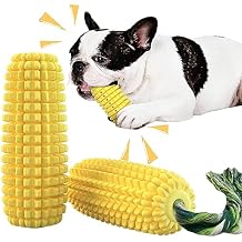Dog Chew Toys for Aggressive Chewers,Corn Interactive Squeaky Dog Toys for Puppy Medium Breed,Tough Rubber Dental Chew Dog Toys