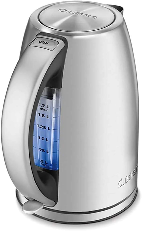 Cuisinart CPK-17P1 PerfecTemp Cordless Electric Kettle, Silver, 1.7 Liter