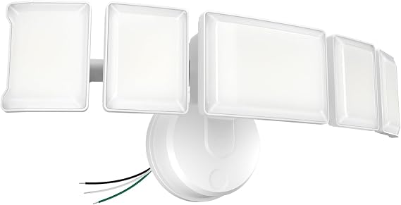 Olafus 130W Flood Light Outdoor, Switch Controlled 13000LM LED Security Light, IP65 Waterproof Outside Floodlight with 5 Adjustable Heads, 6500K Exterior Flood Light Fixture Wired, No Motion Sensor