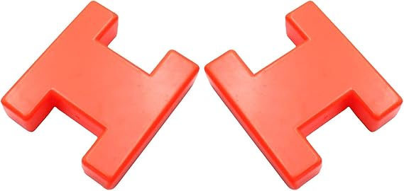 Newmind 2Pcs Red H Block Marker Buoy Accessories, 2 inch Long Tackle for Carp Fishing Catfish