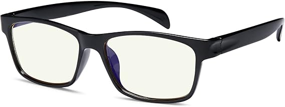 Gamma Ray Computer Blue Light Blocking Gaming Glasses w/Amber Tint and Anti Glare UV Digital Eyestrain