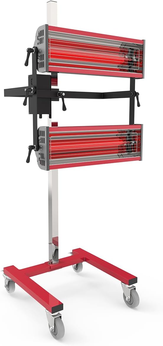 Solary Infrared Paint Curing Lamp - Fast Drying Rapid Curing | 2100w 110v Car Body Repair Tool Reaches 160C in 5min for Paint Technicians Quickly Dry and Cure Coatings in Spray Booths