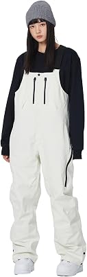 Women and Mens Snow Ski Pants Bibs Insulated Unisex Winter Waterproof Snowboard Hiking Pants Overalls