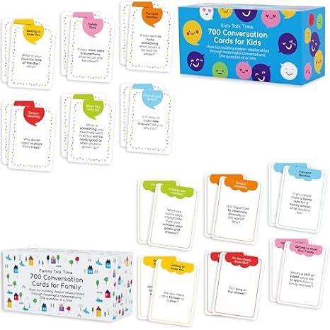 700 Family Conversation Cards & 700 Conversation Cards for Kids