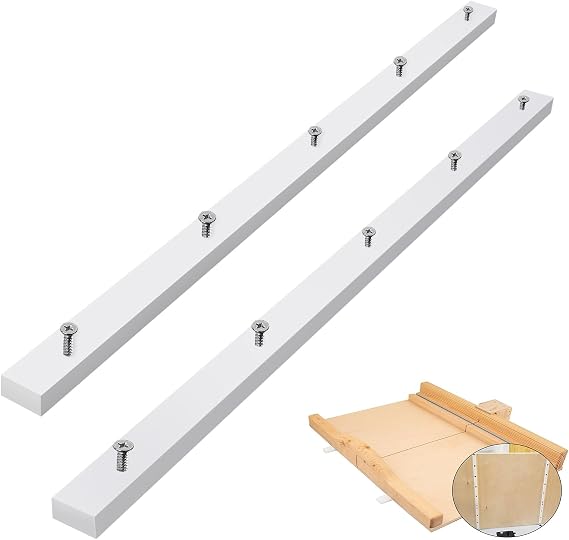 2 Pack Crosscut Sled for Table Saw, Miter Slot Runners, 3/4" x 3/8" x 17" Premium UHMW Miter Bar with Predrilled Holes & Screws Ideal for U Tracks, Router Table, Bandsaw, Coping Sled,MGJ-105W