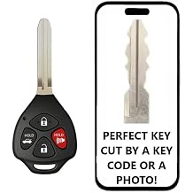 Key Cut Service + 4 Button Remote Keyless Entry 4D-67 chip for Toyota Corolla 2009-2010 Toyota Camry 2007-2011 FCC ID: HYQ12BBY IC: 1551A-12BBY OEM Part Number: 89070-06232