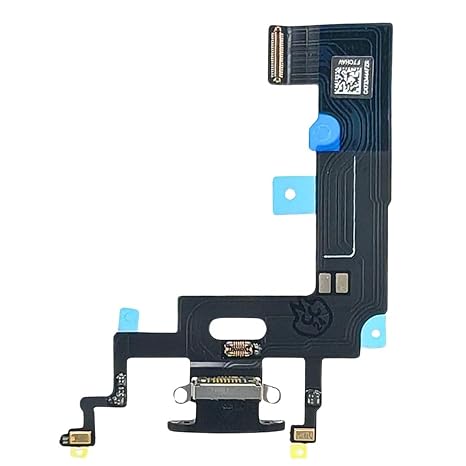 Dock Connector Charging Port Flex Cable for iPhone XR, Replacement USB Charger, Microphone, and Headphone Audio Jack Assembly for Models A1984, A2105, A2106, A2108