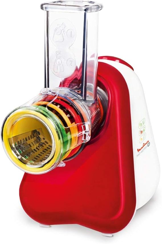 Moulinex Fresh Express Plus DJ756G15 Electric Grater 150W Stainless Steel Red White