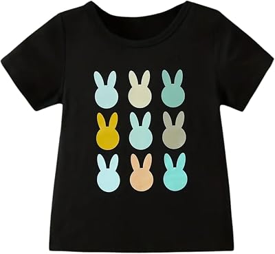 Toddler Boys Easter Dinosaur Shirt - Kid Bunny Ear Saurus Rex Egg Print Top Casual Graphic Tee Summer Spring Outfit