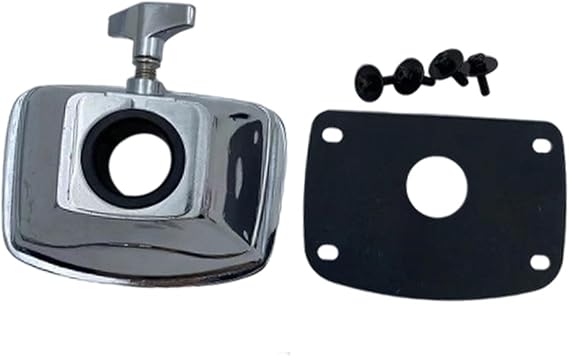 DYNWAVE Tom Cymbal Holder Clamp Accessory Metal Instrument Parts Easy to Install Professional Mounting Bracket Drum Holder Base Plate, 5cmx9cm