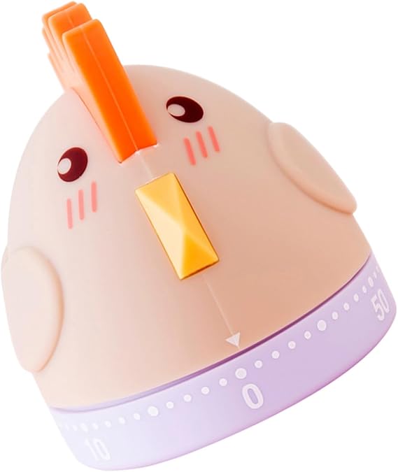 LIFKOME Cute Kitchen Timer Chicken Mechanical Timer for Kids 60-Minute Wind Up Egg Timer for Cooking Time Management Home Decoration