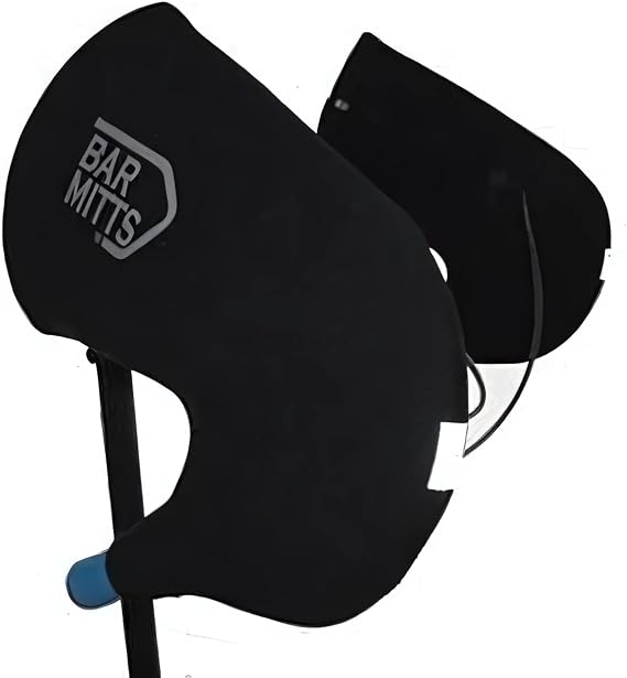 Bar Mitts Cold Weather Road Bicycle Handlebar Mittens fits Shimano Shifters with Externally Routed Shift Cables, Black