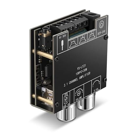 Power Amplifier Board, LT21 Bluetooth Audio Digital Amplifier Board Module 2.1 Channel 15W 15W 30W with Bass Channel