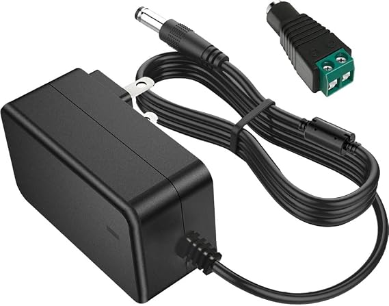 DC 12V 5A Power Supply Adapter Converter Transformer AC 100-240V Input with DC Output Jack 5.5x2.5mm/2.1mm for 5050 3528 LED Strip Module Light