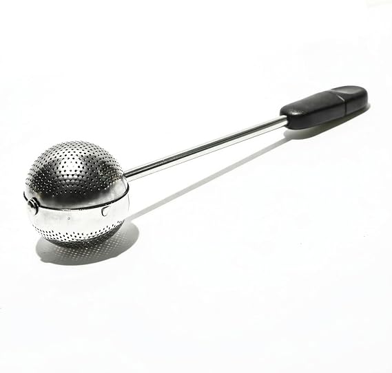 1 Pcs Long Handle Stainless Steel Twist Tea Ball Infuser, Mesh Reusable Loose Leaf Tea Strainer for Mugs, Teapots, Spices, Seasonings