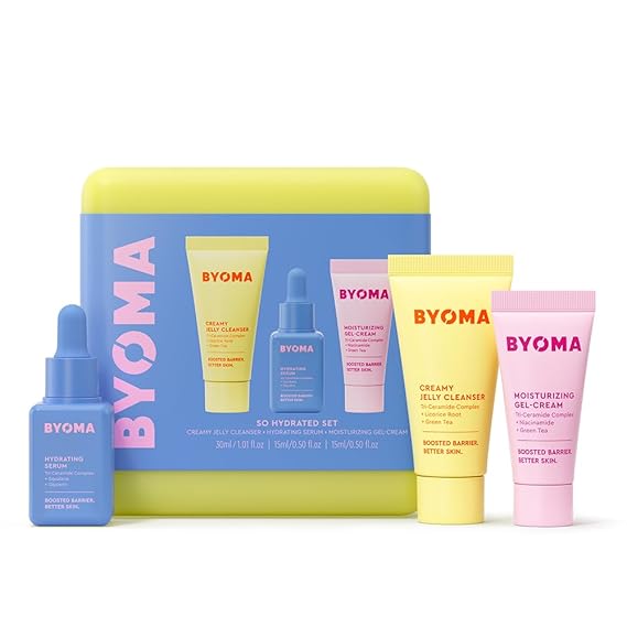 BYOMA So Hydrated Set Jelly Cleanser, Hydrating Serum, Gel Cream