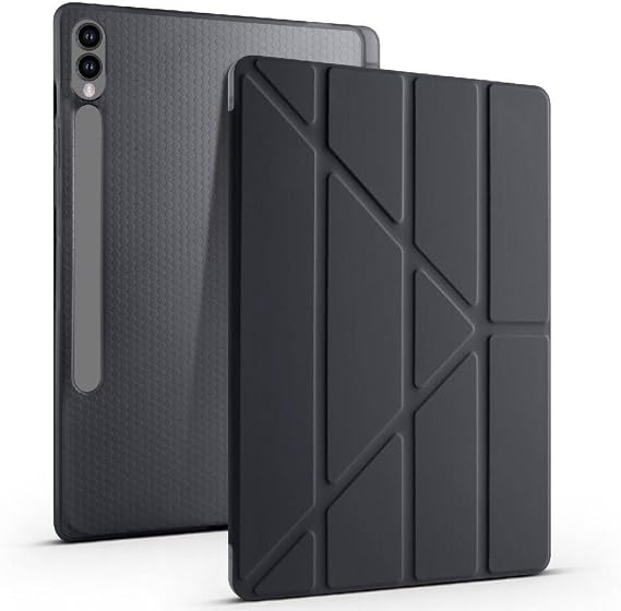 Samsung Galaxy Tab S9 Ultra X910 14.6 İnç Katlanabilir Kalemlikli Standlı Akıllı Kılıf Siyah