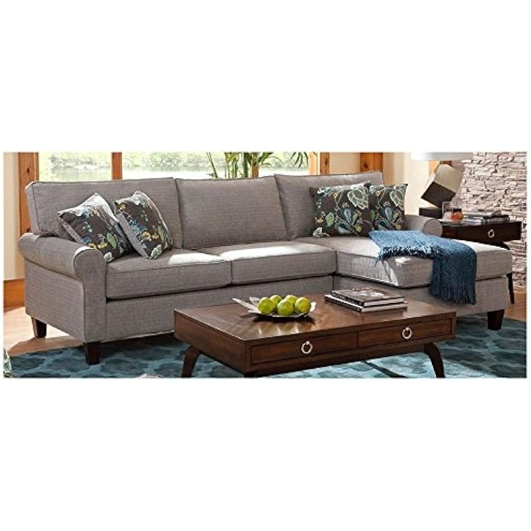 Chelsea Home 2-Pc Sleeper Sectional Sofa Set in Bella Pewter