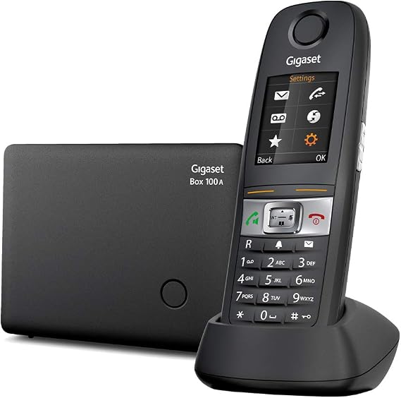 Gigaset E630A Phone with Answering Machine Water Splash and Dust-Resistant, (IP 65) Ideal for Craftsmen and Mechanics, Black (Pack of 1)