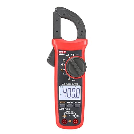 UNI-T UT201+/UT202+/UT203+/UT204+/UT202A+ AC/DC 600A/600V Digital Ammeter Clamp Meter DC AC for Measuring Ammeter Voltmeter Ohm Tester(UT202+)