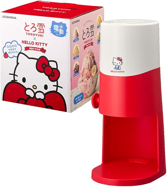 Doshisha DTY-B5KT Hello Kitty Fluffy Snow Shaved Ice Machine, Electric Type, Includes 2 Ice Cups M Size