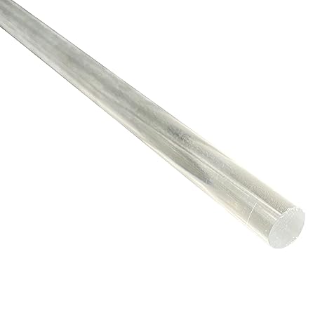 Duco USA-Made 3/4" Clear Acrylic Rods - 8 Pack of 3 Inch Plastic Dowel Rods for Crafts, Cake Topper Sticks, DIY Models, Acrylic Poles, Plant Stakes - Shatter-Resistant Clear Plexiglass Rods