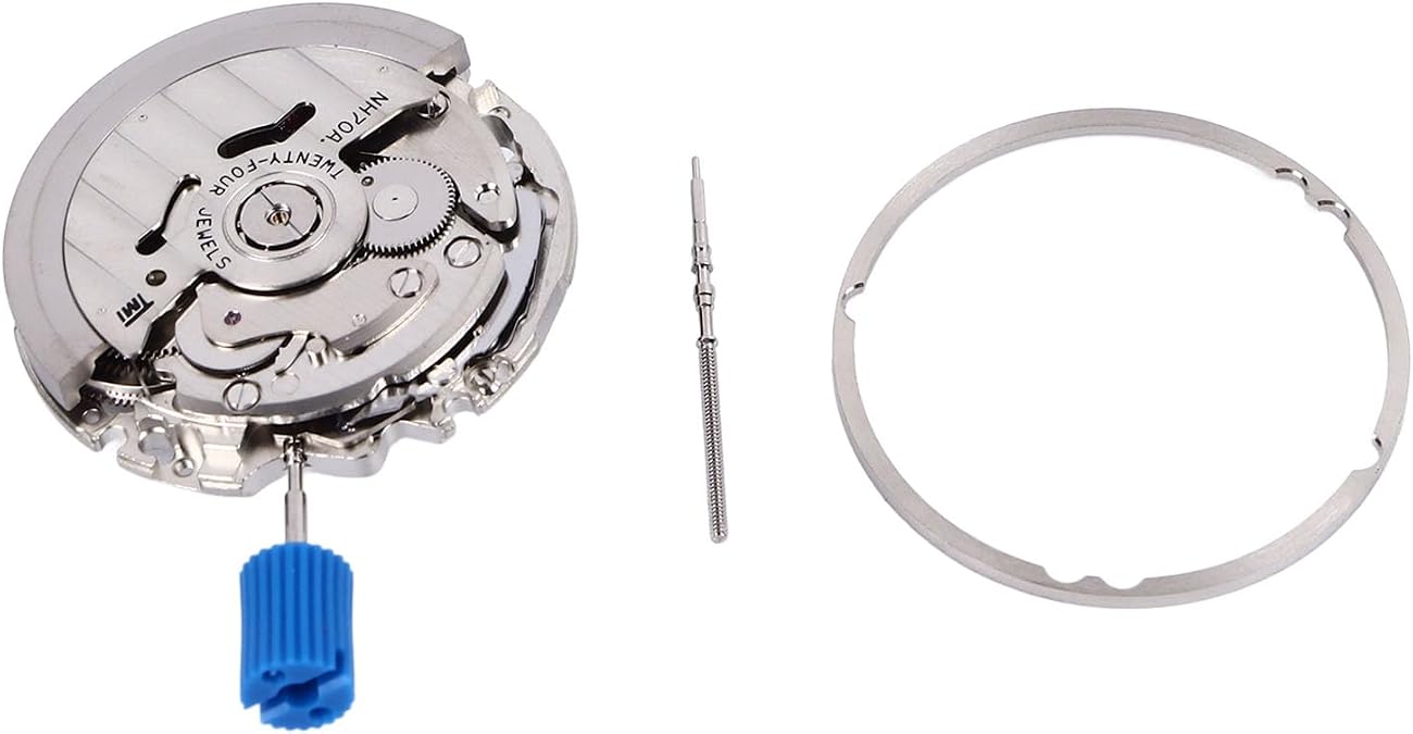 NH70A Automatic Mechanical Watch Movement Metal Replacement Kit with Stem Screws Gaskets for DIY Watch Repair