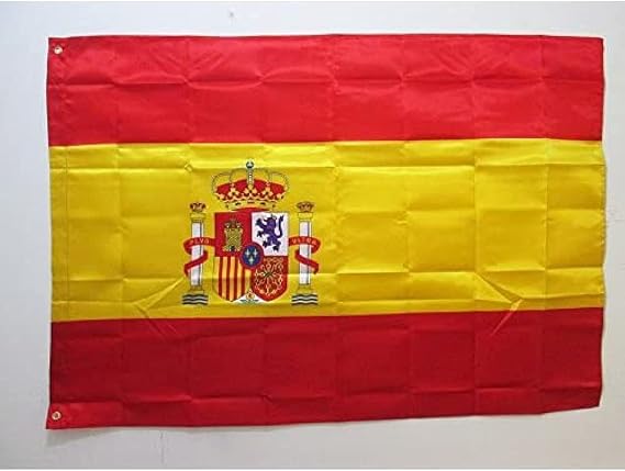 AZ FLAG Spain Flag 3' x 5' in satin - Spanish flags 90 x 150 cm - Banner 3x5 ft with grommets