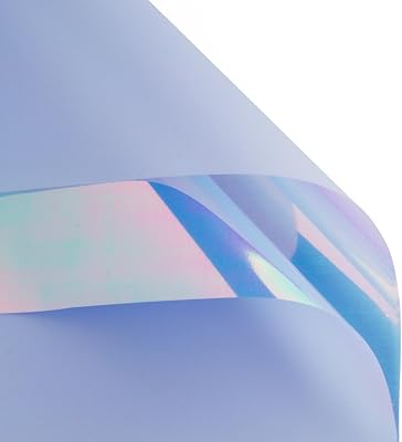 Oakbud 20 Sheets Double Sided Iridescent Flower Wrapping Paper,Waterproof Florist Bouquet Supplies,DIY Crafts,Gift Packaging or Gift Box Packaging, 22.8x22.8Inch Blue