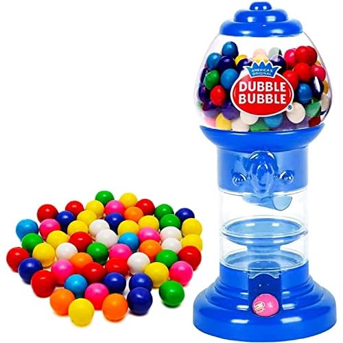PlayO 7.5 Spiral Gumball Machine Toy - Spiral Style - Kids Twirling Style Candy Dispenser - Birthday Parties, Novelties, Party Favors & Supplies - Gumballs Included Blue