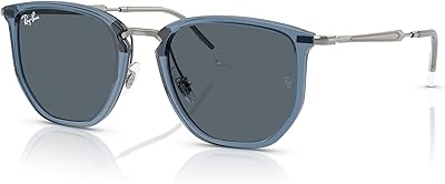 Ray-Ban Unisex Sunglasses Black Frame, Dark Grey Lenses, 53MM