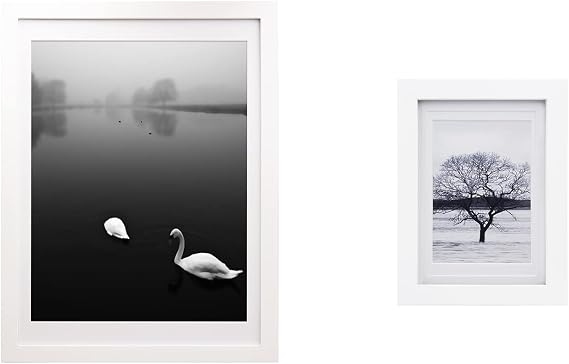 Egofine 12x16/5x7 White Picture Frames