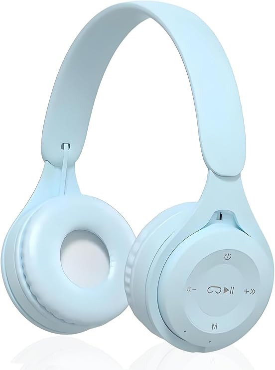 Upgraded Hybrid Active Noise Cancelling Headphones with Transparent Modes Wireless Bluetooth with Mic, Deep Bass,Soft-Earpads Headset Blue