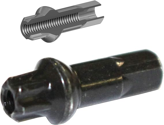 DT Swiss 2.0 mm x 15 mm Prolock Pro Head Squorx Brass Nipples Black (Box of 100) | bike-wheel-nipples