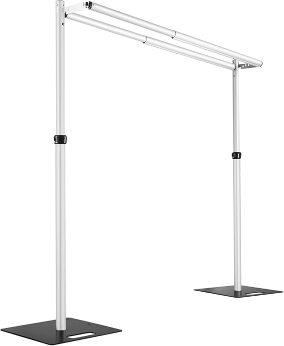 Hecis Heavy Duty Backdrop Stand,12x12ft Double Crossbar Pipe and Drape Stand, arch backdrop stand, Back Drop Stand for Party Event, Trade Shows & Wedding Decor