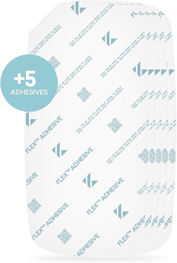 Flex Patch Adhesives - Double-Sided Adhesives for use with the Flex Patch by Kailo - Attach one Side to the Flex Patch, the Other to Your Skin - Soft, Sensitive, Repositionable - Pack of 5 Adhesives