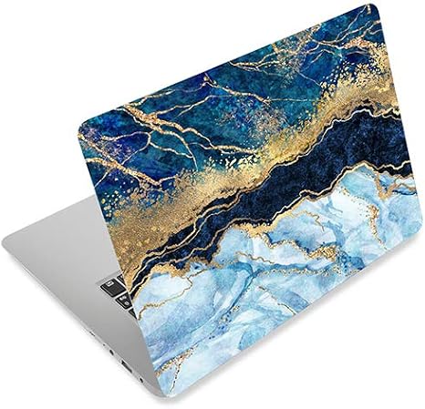 ASUS VivoBook 15 F515/Acer Aspire 5 Slim Laptop/MSI GL65 Leopard/Asus L510MA-DS04 15.6" Laptop Decal Skin Vinyl Sticker Cover (Blue Gold Marble)
