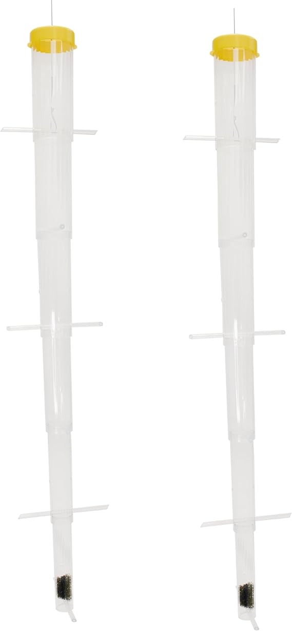 S&K Tornado Clear Collapsible Finch Feeders, Pack of 2