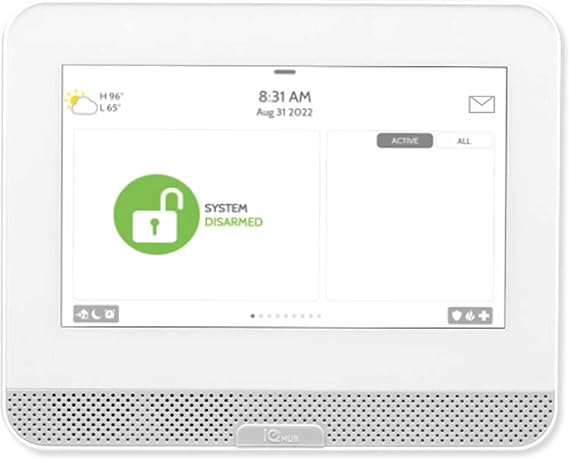 Qolsys IQPH051 IQ 4 Hub, 319.5 MHz (Verizon), White