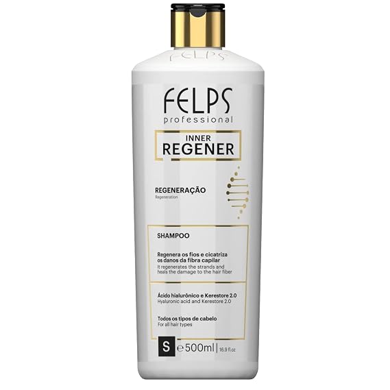 Felps Professional Inner Regener Shampoo, Hyaluronic Acid and Kerestore 2.0, 16.9 fl oz